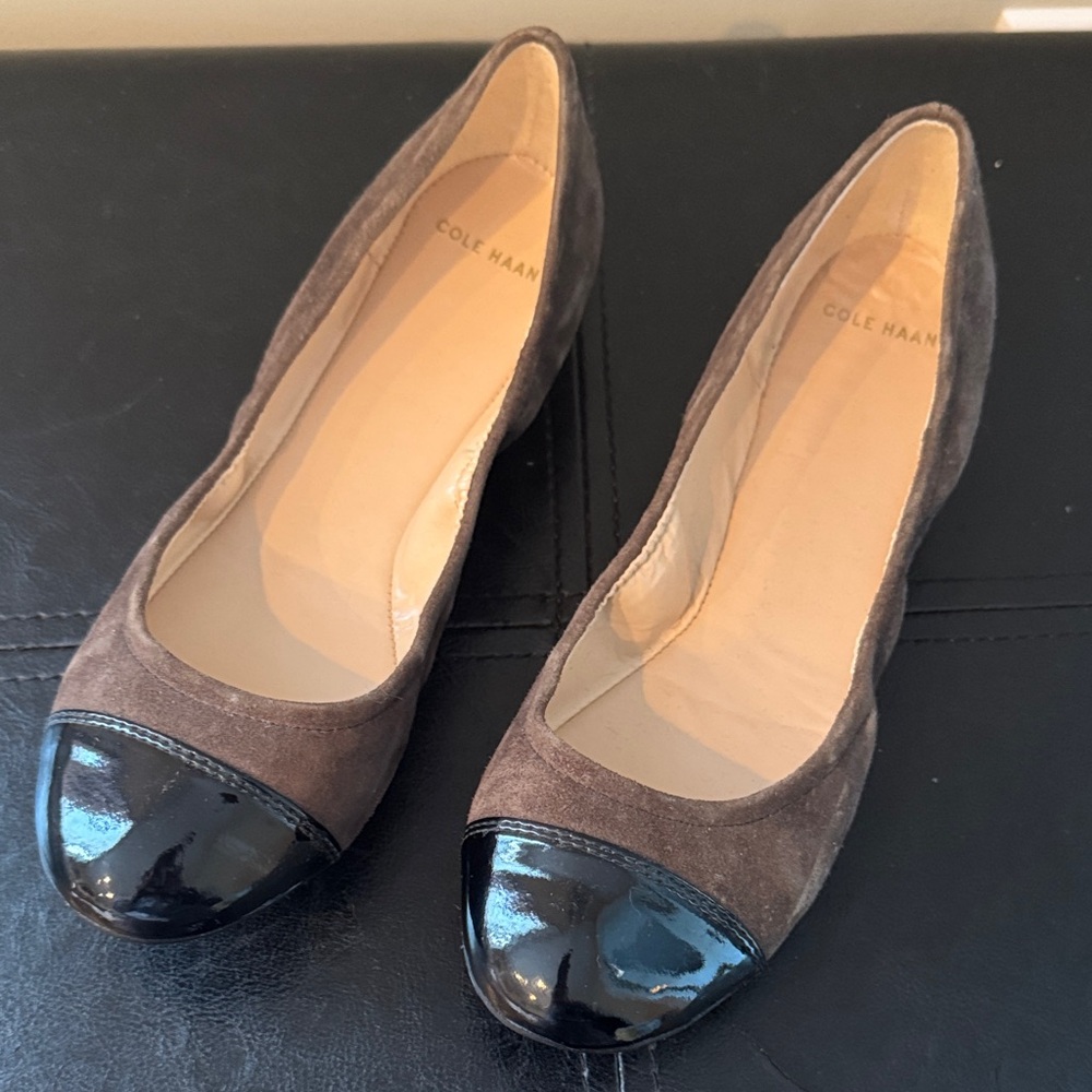 Cole Haan Women's Black and Brown ballet Flats